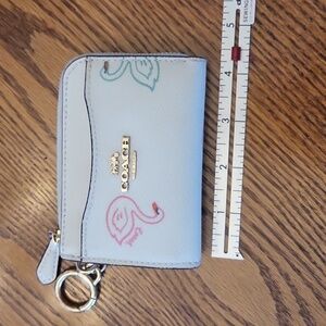 Coach Mini Zip Card Case NWOT